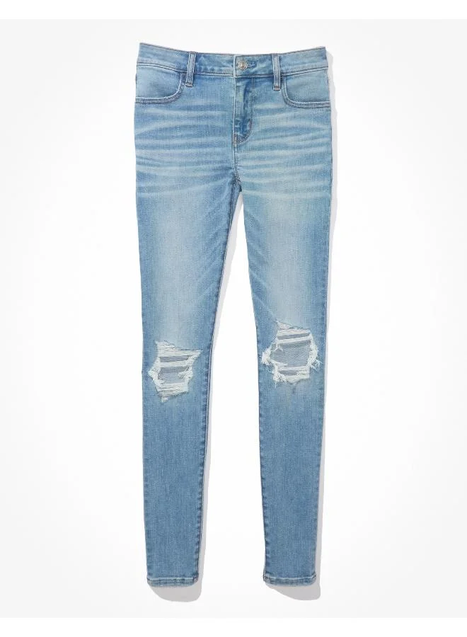 امريكان ايجل AE Ne(x)t Level Ripped Low-Rise Jegging