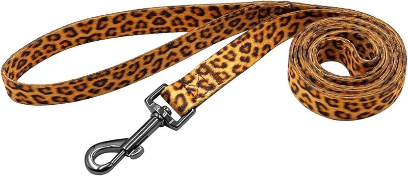 Ovale Dog Collar Leash Combo Set, Leopard Pattern, Collar and 5 ft Matching Leash, for Small Dogs.(S, Leopard) - Image 5
