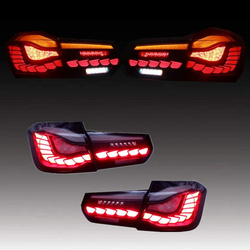 inginuity time LED Tail Lights Sequential Indicator For 20122018 BMW F30 F35 F80 M3 Start Up Animation Rear Lamp AssemblyBlack
