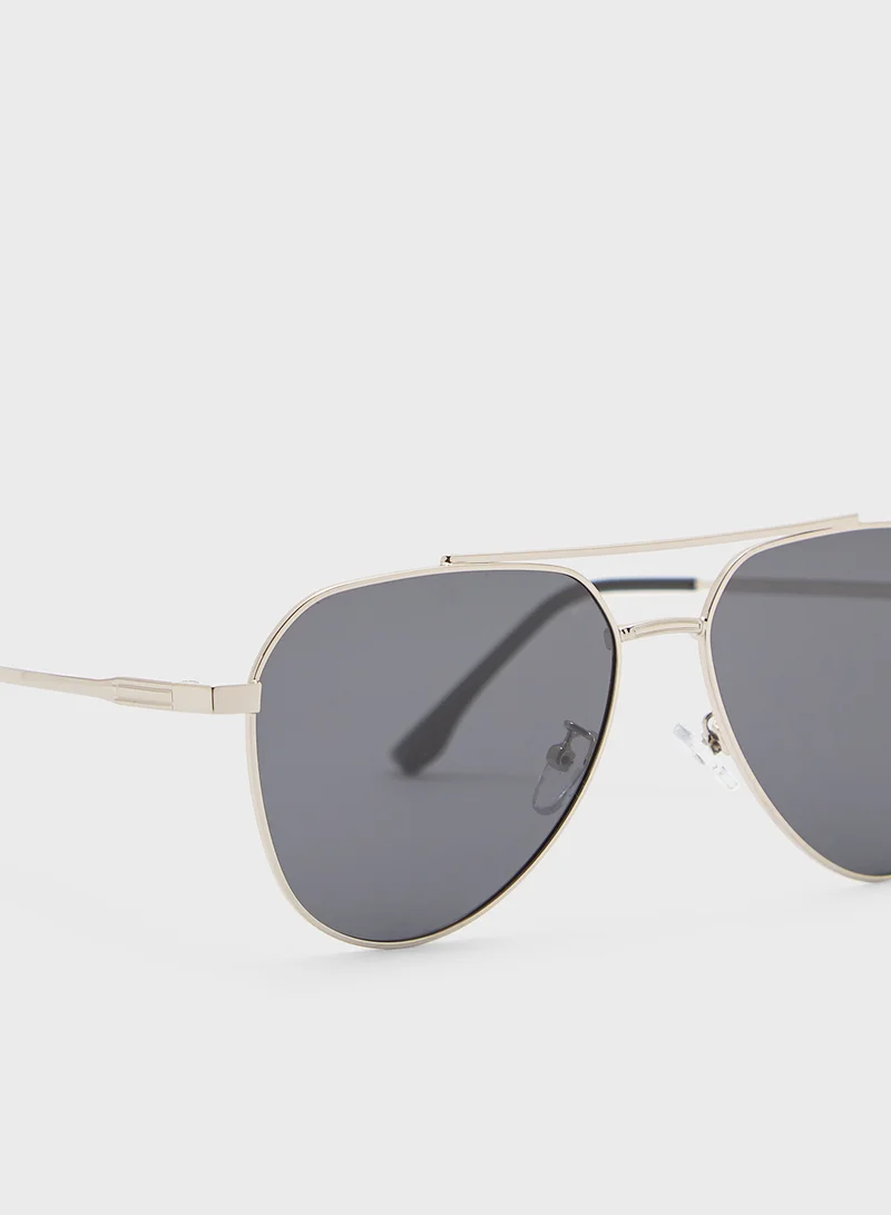 Robert Wood Polarized Lens Classic Aviator Sunglasses