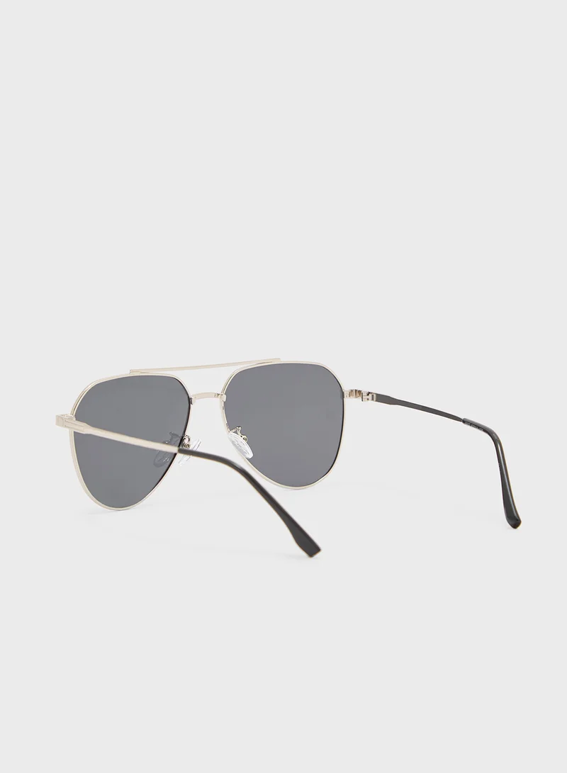 Robert Wood Polarized Lens Classic Aviator Sunglasses