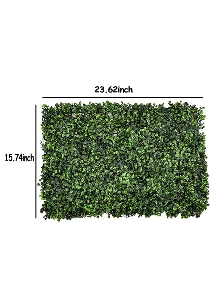FFD 5pcs Artificial Eucalyptus Leaf Wall Panels, UV-Protected Faux Hedges for Garden & Privacy Decor Wholesale Decorative Grass Tiles - Image 2