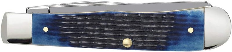 Case WR XX Pocket Knife Navy Blue Bone Trapper Item #2800 - (6254 SS) - Length Closed: 4 1/8 Inches - Image 3