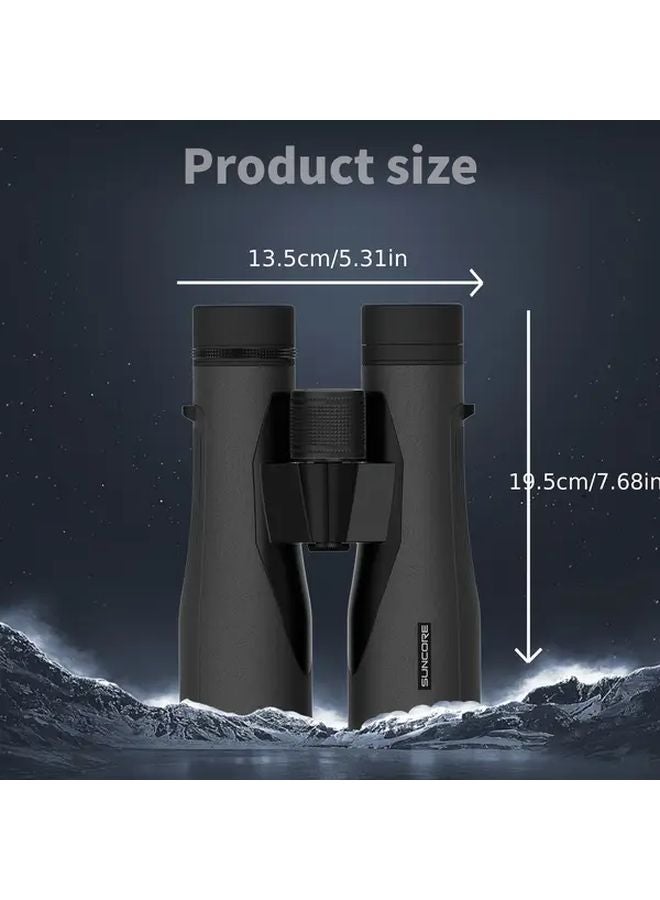 Suncore 10x50 HD High Power Black Binoculars With Phone Clip For Bird Watching Travel Stargazing - Image 3