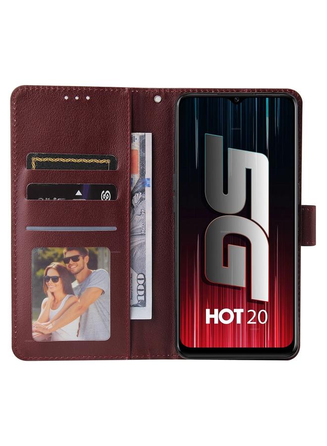 S-TOP Case For Infinix Hot 20 5G 3 Card Slots Multifunctional Leather Phone Case - Image 4