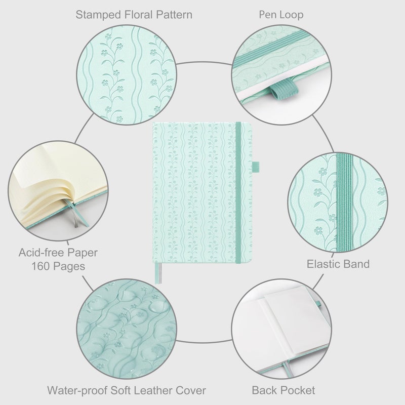&And Per Se ⩓ Per Se Bullet Dotted Journal, A5 Hardcover Aesthetic Notebook â€“ 160 Pages 100gsm Thick Dot Grid Paper, 3 Sticker Sheets â€“ Gift-Ready Journaling Kit for Women (Light Blue) - Image 3