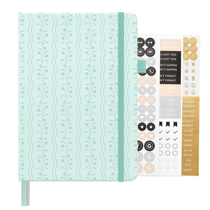 &And Per Se ⩓ Per Se Bullet Dotted Journal, A5 Hardcover Aesthetic Notebook â€“ 160 Pages 100gsm Thick Dot Grid Paper, 3 Sticker Sheets â€“ Gift-Ready Journaling Kit for Women (Light Blue) - Image 1
