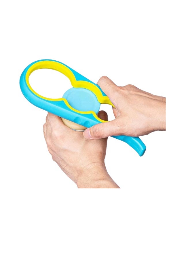 Jar Opener 4-in-1 Multi-Function – Easy Bottle & Can Lid Opener for Elderly, Arthritis, Kids & Weak Hands