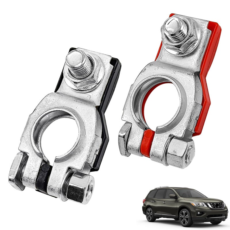 ZOKYUYS 1 Pair Premium Battery Terminal Connectors for Nissan Compatible for Nissan Rouge Maxima Murano Positive and Negative Battery Terminals for Nissan 243407F000243407F000 243407F001 - Image 3