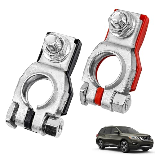 ZOKYUYS 1 Pair Premium Battery Terminal Connectors for Nissan Compatible for Nissan Rouge Maxima Murano Positive and Negative Battery Terminals for Nissan 243407F000243407F000 243407F001 - Image 1