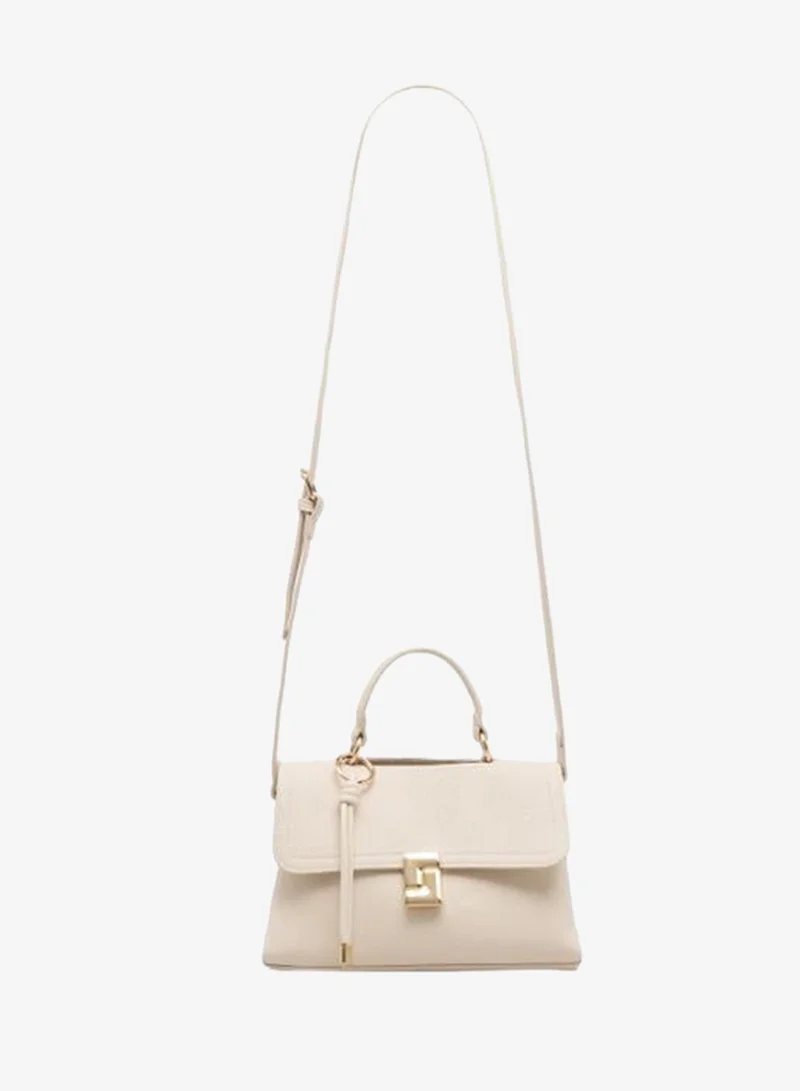 Sasha Sasha Textured Crossbody Bag with Button Closure