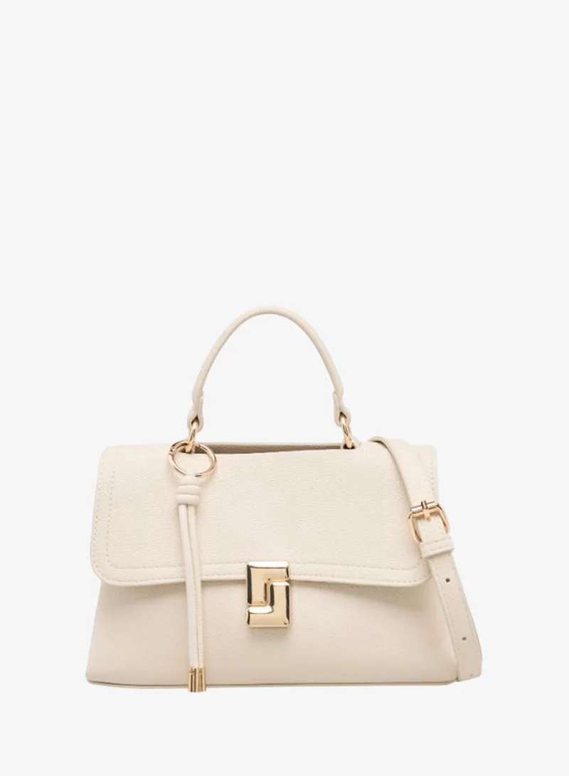 Sasha Sasha Textured Crossbody Bag with Button Closure