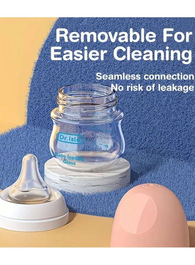Dr.isla 160 مل زجاجة تغذية زجاجة حليب زجاجية دائمة زجاجة تغذية آمنة هدية كبيرة لعيد الشكر. - Image 4
