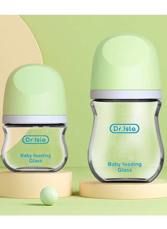 Dr.isla 160 مل زجاجة تغذية زجاجة حليب زجاجية دائمة زجاجة تغذية آمنة هدية كبيرة لعيد الشكر. - Image 5