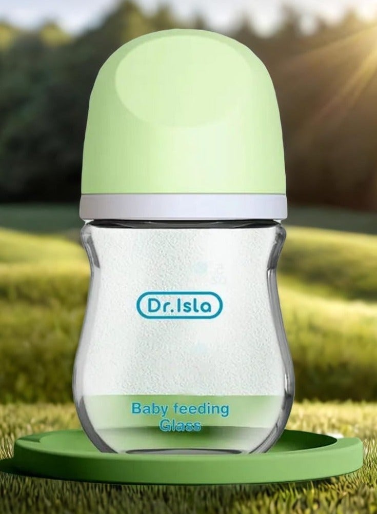 Dr.isla 160 مل زجاجة تغذية زجاجة حليب زجاجية دائمة زجاجة تغذية آمنة هدية كبيرة لعيد الشكر. - Image 2