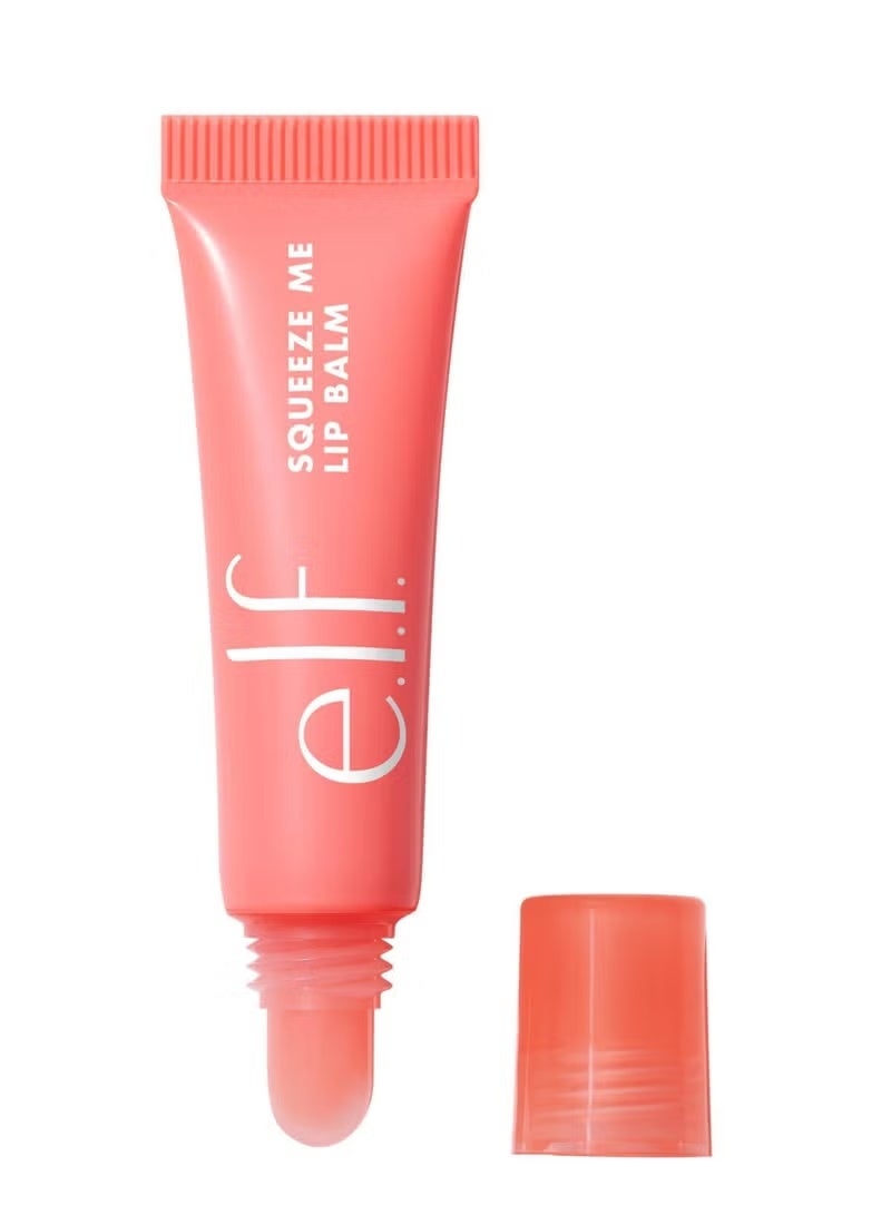 elf e.l.f. Squeeze Me Lip Balm, Moisturizing Lip Balm For A Sheer Tint Of Color, Infused With Hyaluronic Acid, Vegan & Cruelty-free, Strawberry