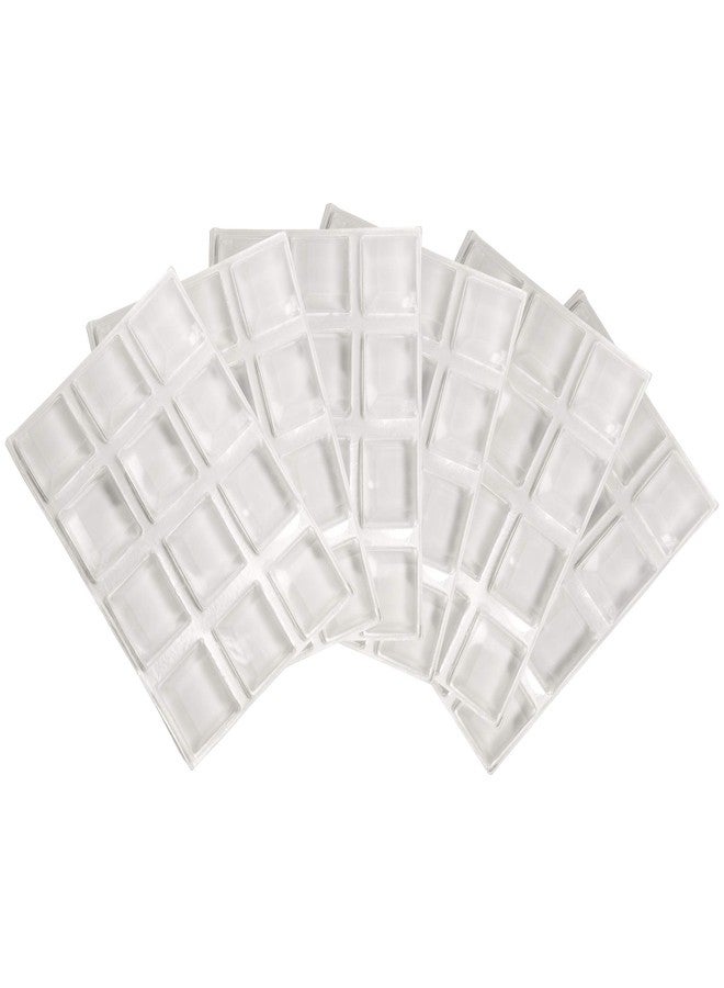 Softtouch 1/2" Square Self Stick Cabinet Bumper Pads to Dampen Sound and Protect Surfaces Clear 1/2", 72 Pack
