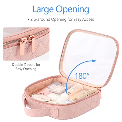PACKISM TSA Approved Toiletry Bag, 3 Pack Clear Makeup Bags with Handle Large Opening, Clear Toiletry Bags Fit Carry-on Travel Essentials, Quart-sized Travel Bags for Toiletries, Rose Pink - Image 4