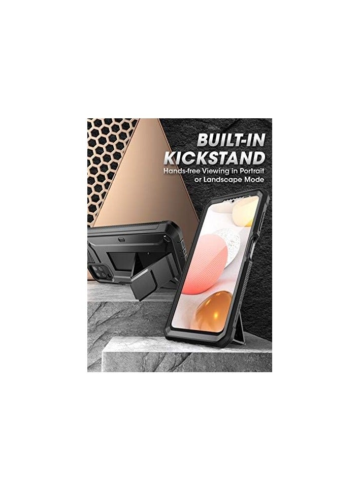 SUPCASE Unicorn Beetle Pro Series Case Designed For Galaxy A12 (2021 Release), Rugged Holster Case with Built-in Screen Protector - Black - Image 3