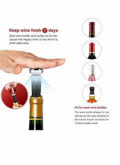 SYOSI Wine Pourer, Pour Spout and Wine Stopper Vacuum Wine Aerator Pourer Wine Pourer Stopper Set for Home Party Family, Wine Accessory, Gift for Wine Lovers  - Image 2