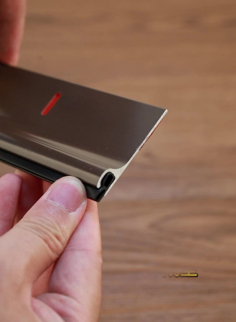 1M Brown Heavy-Duty Anti-Rodent Door Bottom Seal - Reinforced Aluminum, Screw Fixing Holes, Removable Seal, waterproof adhesive for Extreme Weather - Image 3