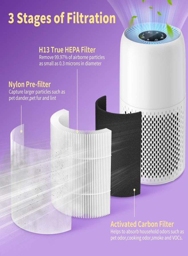 XBWW 2 Packs AP100-A/B Air Filter Compatible with AromaRoom AP100-A White / AP100-B Black Air Cleaner Purifier,2 Packs 3-in-1 AP100-A Premium Replacement Filters and Extra 8 Packs Aroma Pads - Image 3