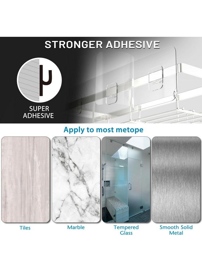 Moforoco Moforoco Adhesive Shower Caddy Organizer Shelves Rack - 5 Pack Corner Bathroom Storage Organization, Home & Kitchen Decor Inside RV Accessories, Hanging First Apartment Household Camper Essentials  - Image 5