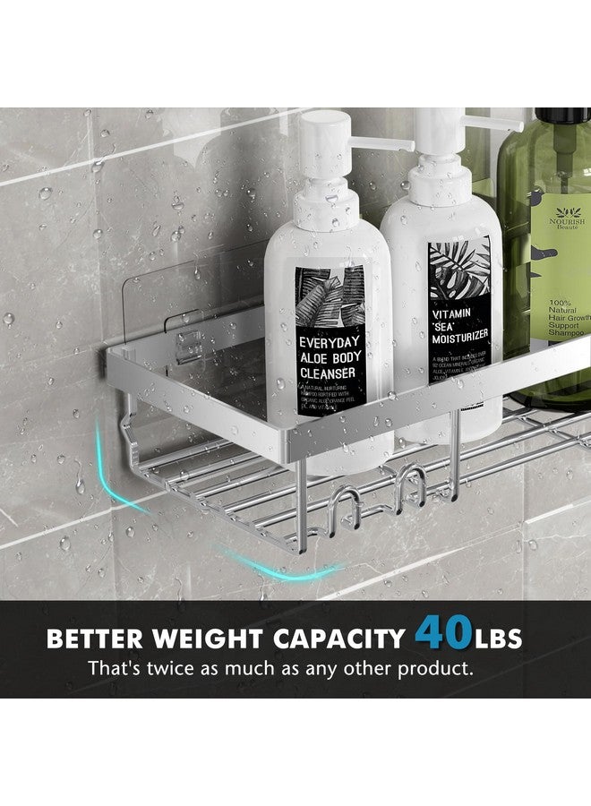 Moforoco Moforoco Adhesive Shower Caddy Organizer Shelves Rack - 5 Pack Corner Bathroom Storage Organization, Home & Kitchen Decor Inside RV Accessories, Hanging First Apartment Household Camper Essentials  - Image 3