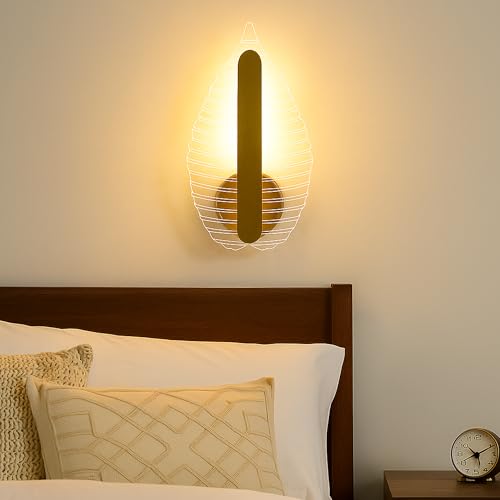 Groeien Pack of 2 | Leaf Glow Modern LED Wall Lamp | Golden Decorative Wall Light for Living Room, Bedroom & Hall | Artistic Leaf Design Wall Fixture for Home Décor(VeinLeaf Glow, 2) - Image 4