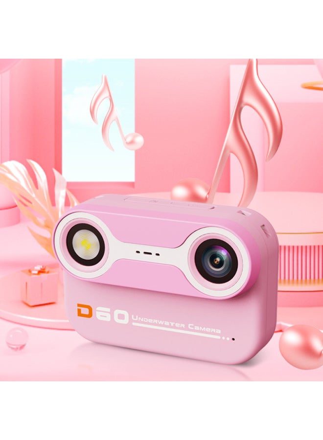 Kids Mini Camera D60 Waterproof Camera Underwater 3 Meters Diving Outdoor Swimming Photo Video Camera-Color:Yellow - Image 5