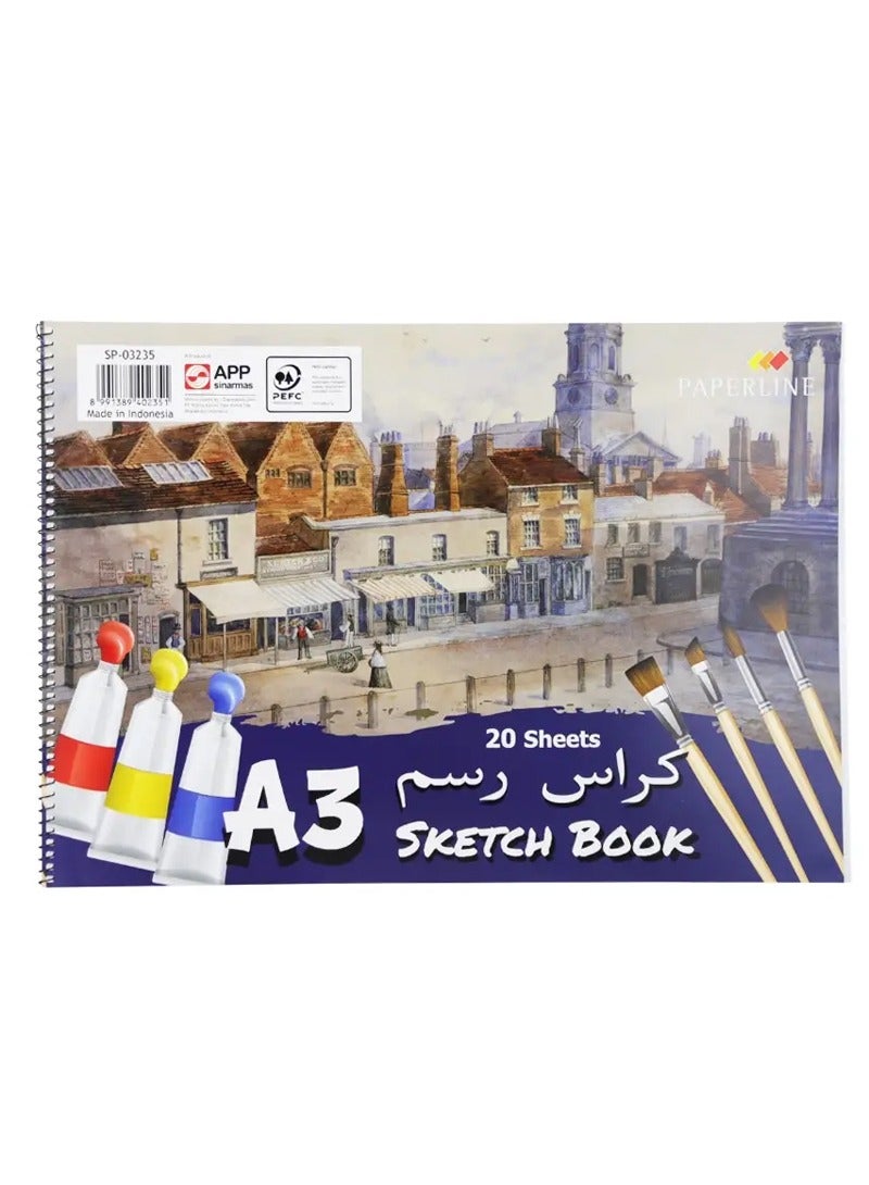 دفتر رسم بحجم A3 - 20 ورقة