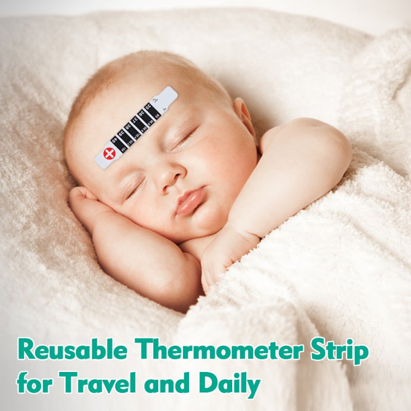 Forehead Thermometer 20 Pcs Pocket Size - Quick 15-Second Measure Reusable Temperature Strip for All Ages Family Travel Fever Check - Image 4