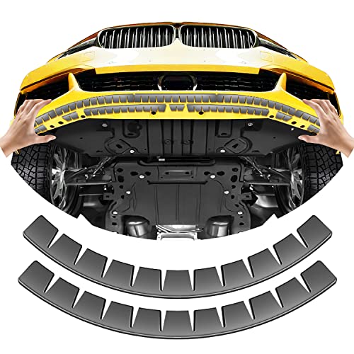 UOUSIYDSK Front Bumper Scrape Guard 2 Pack Car Universal Black Bumper Lips Scrape Guard Car Under Bumper or Anti-Scratch DIY Car Bumper Protector for Lowered Cars, Sport Cars and SUV - Image 1