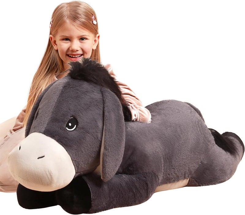 IKASA Giant Donkey Plush Animal Toy, Large Big Cute 86 cm XXL XL Giant Plush Animals, Adorable Large Size, Gifts for Children - Image 1