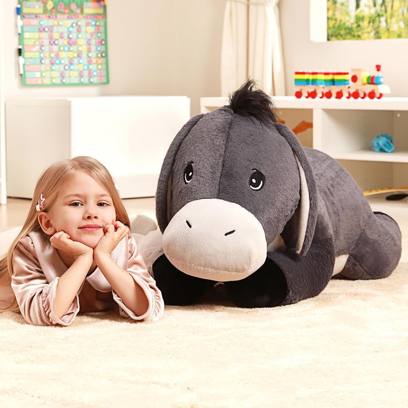 IKASA Giant Donkey Plush Animal Toy, Large Big Cute 86 cm XXL XL Giant Plush Animals, Adorable Large Size, Gifts for Children - Image 2