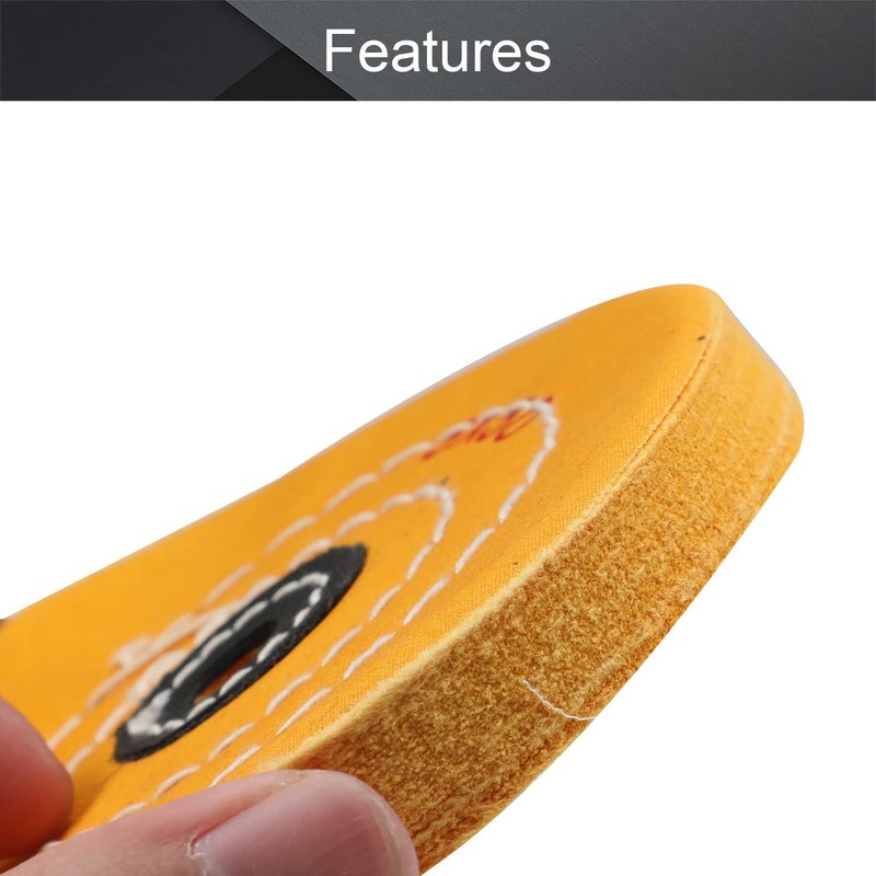 Utoolmart 5 Inch Cotton Buffing Wheel Polishing for Bench Grinder Tool 12 mm Arbor Hole 1 pcs - Image 3