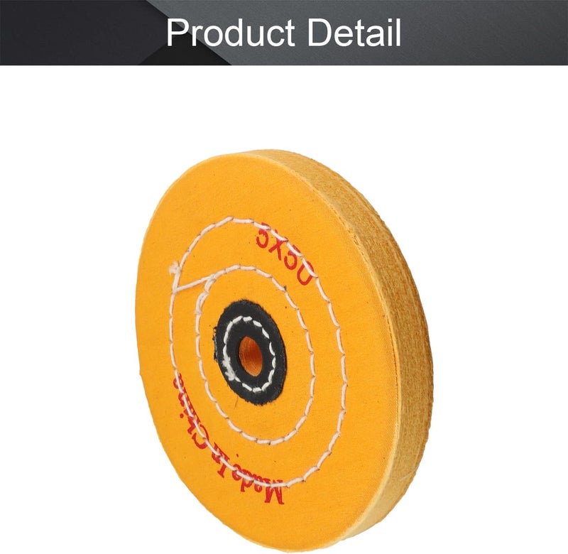 Utoolmart 5 Inch Cotton Buffing Wheel Polishing for Bench Grinder Tool 12 mm Arbor Hole 1 pcs - Image 4