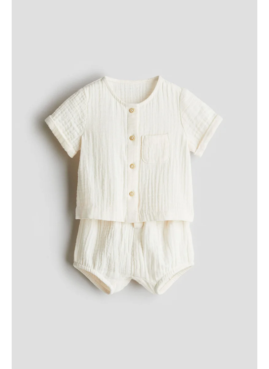 H&M 2-Piece Cotton Muslin Set