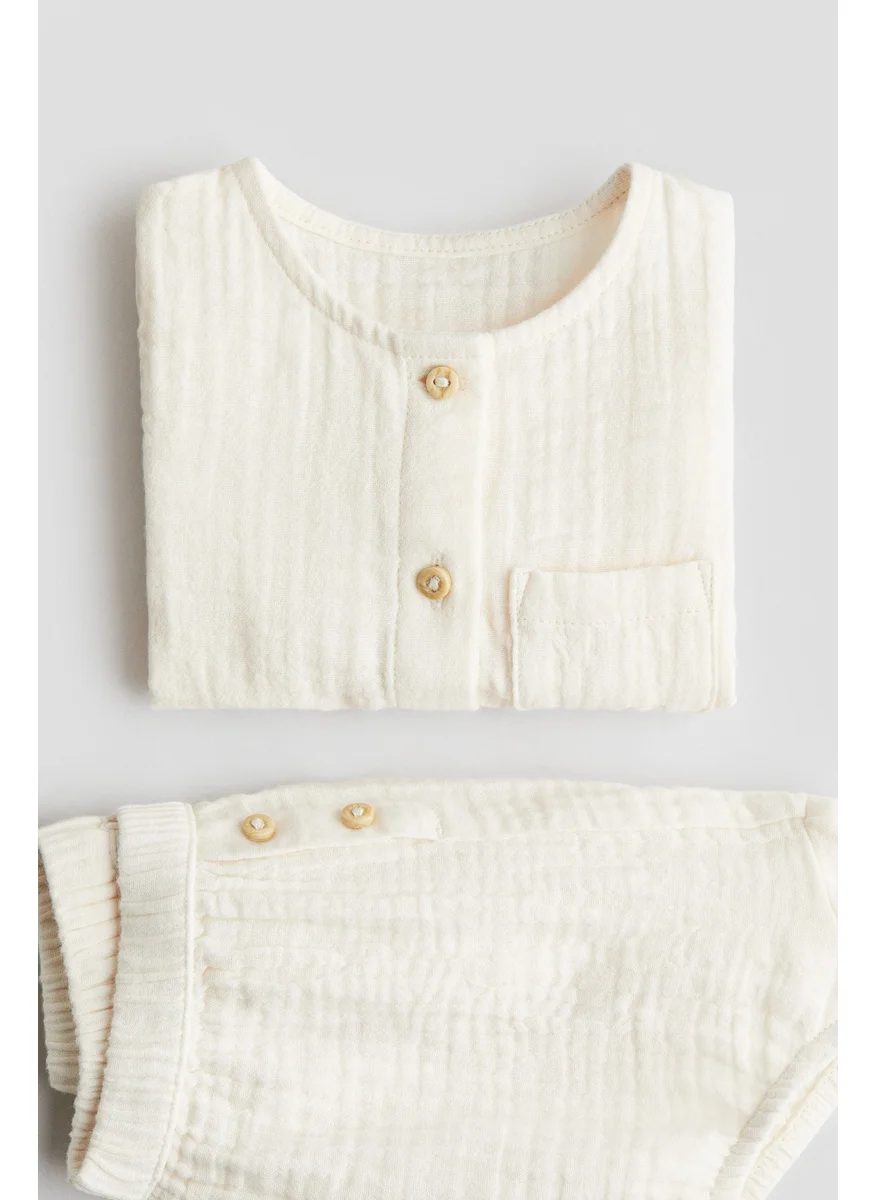 H&M 2-Piece Cotton Muslin Set