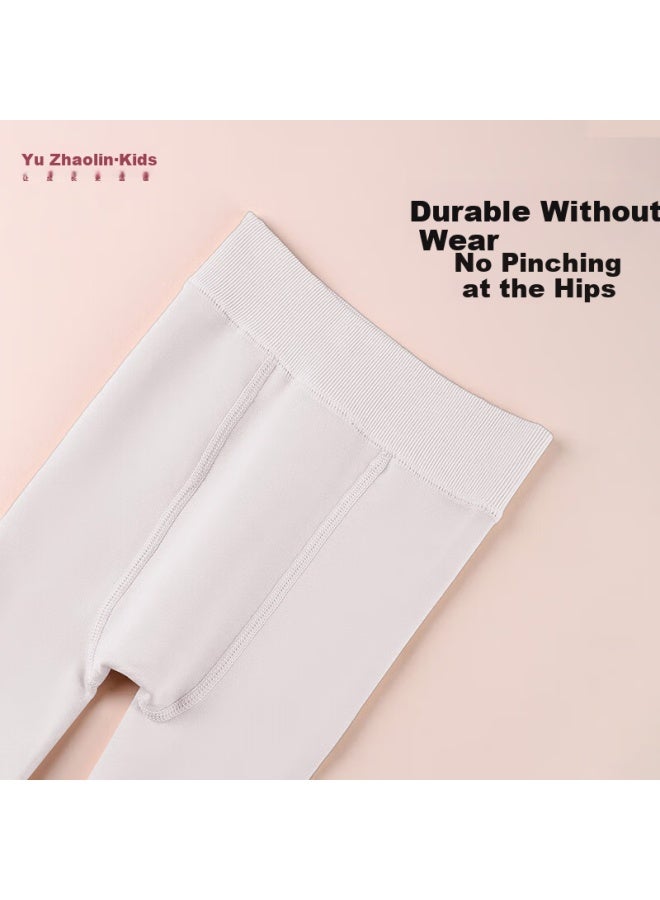 Yuzhaolin Thickened High Elastic Comfortable Dance Tights Non-slip Warm Practice Socks White 2-pack 2XL - Image 2