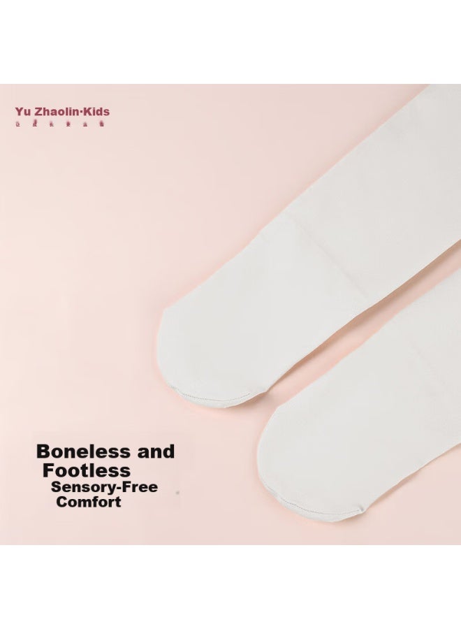 Yuzhaolin Thickened High Elastic Comfortable Dance Tights Non-slip Warm Practice Socks White 2-pack 2XL - Image 4