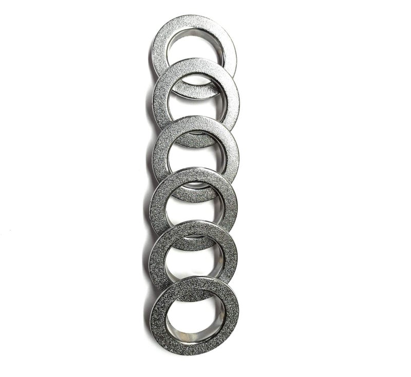 FAPBADRI Curtain Eyelet Rings with Flexi Lock, Suitable for Any 1 inch Curtain Rod - Silver Textured - 50 Pieces - Image 3