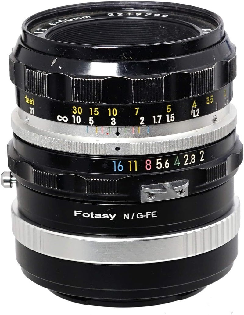 Fotasy محول عدسة NG إلى E Mount، عدسة Nikon F Mount G AFS إلى Emount، متوافق مع Sony a7 a7R a7s II III IV a9 a7c Alpha 1 a6600 a6500 a6400 a6300 a6100 a6000 a5100 a5000 a3500 ZV-E10 - Image 2