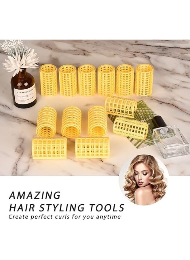 Plastic Hair Rollers Multicolor Heatless Curlers - Set of 5 Easy to Install and Snap on Hair Styling Rollers for Girls and Women All Hair Types-multicolor - Image 4