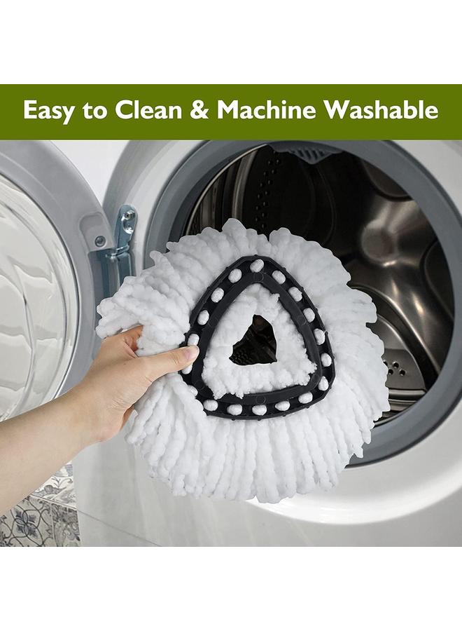 Vileda EasyWring Spin Mop Head Replacement, Mop Replace Head Compatible with Vileda, Microfiber Spin Mop Refills, Mop Easy Cleaning Spinning Head for Floor Cleaning (White, 2) - Image 5