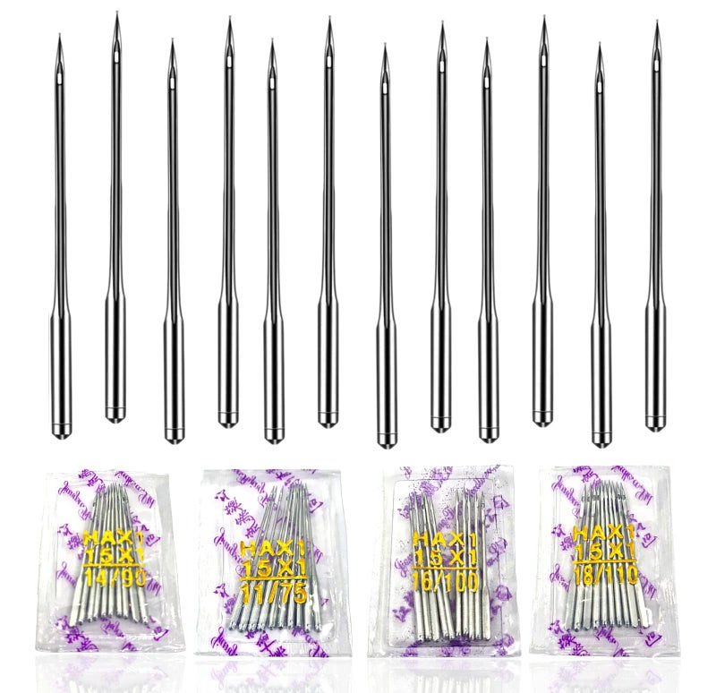 RIANZ Pack of 40 Flying Needles Set for Automatic Sewing Machines - 10 Pieces Each: 11, 14, 16, 18 Number | Compatible with Singer, Usha, Brother, and More - Image 1