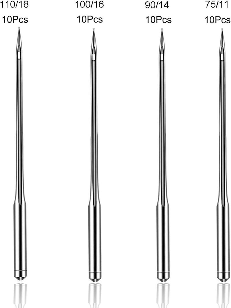 RIANZ Pack of 40 Flying Needles Set for Automatic Sewing Machines - 10 Pieces Each: 11, 14, 16, 18 Number | Compatible with Singer, Usha, Brother, and More - Image 2