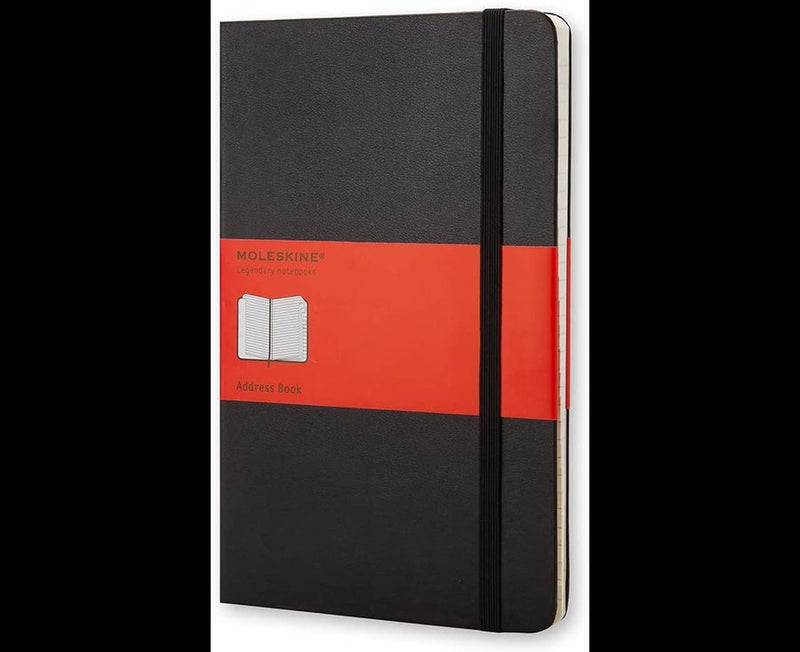 MOLESKINE Address Book Large Size Alphabetical Organization Black Cover - Image 1