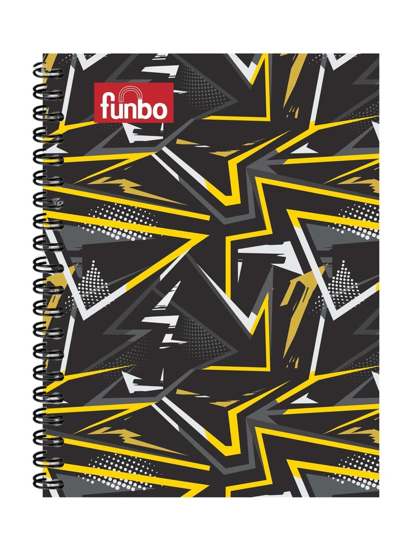 Funbo A4 Size Single Line Notebook With PP Cover 80 Sheets - Image 1