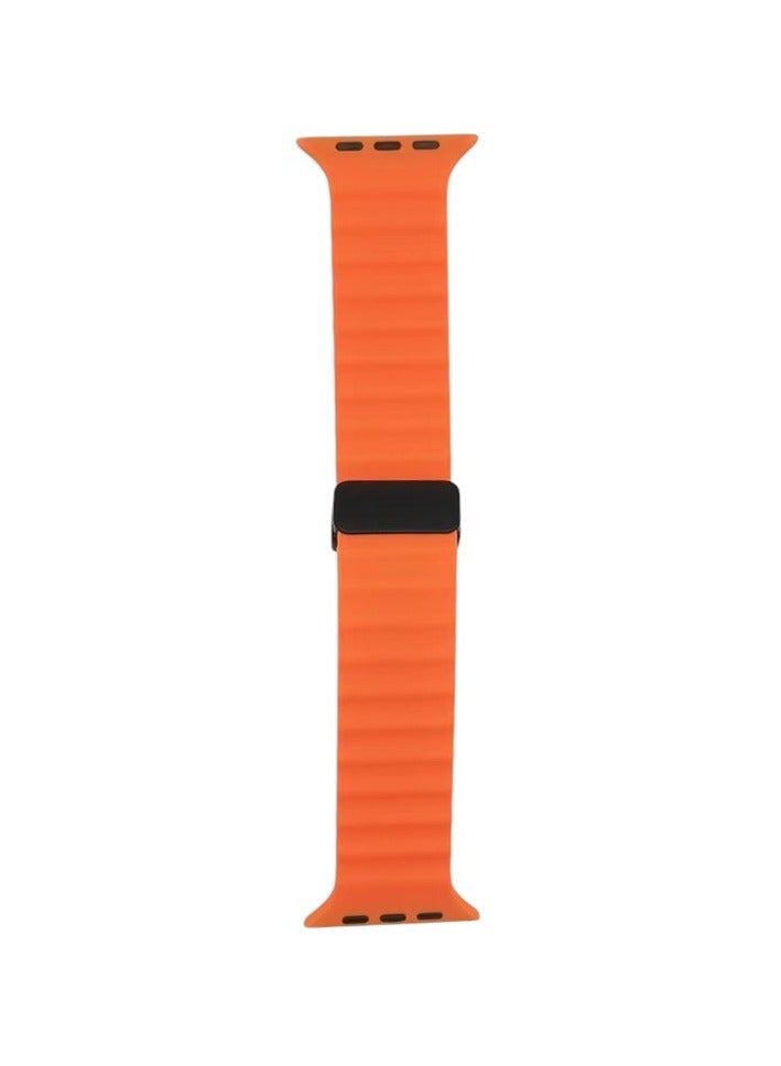 Green Tiger Magnetic Buckle Strap For Watch Band Ultra 2 42/44/45/49mm Orange - Image 1